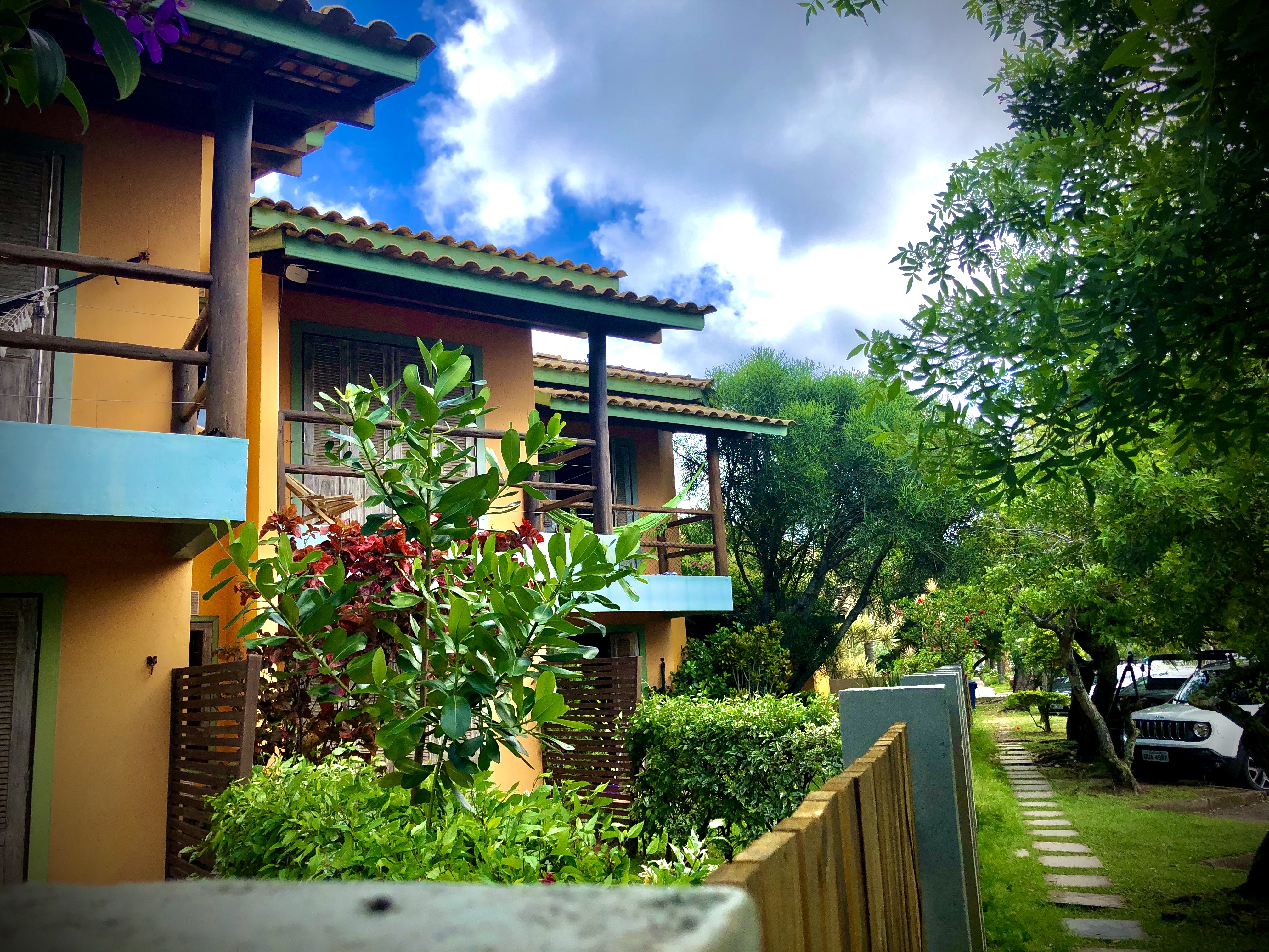 Vista lateral da pousada